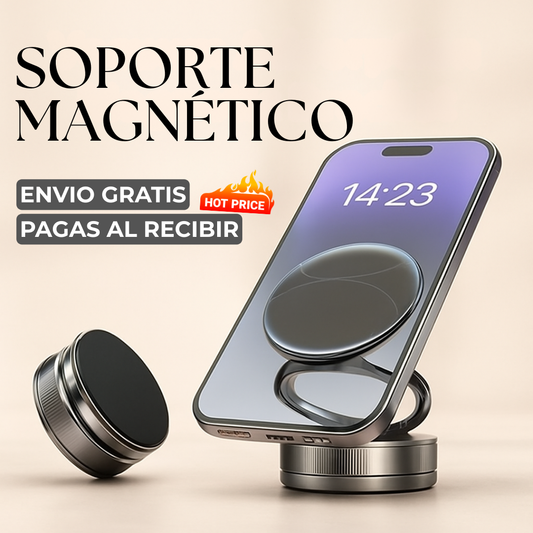 📱🚗 SOPORTE Magnético 360° – teléfono con ventosa ajustable + ENVÍO GRATIS