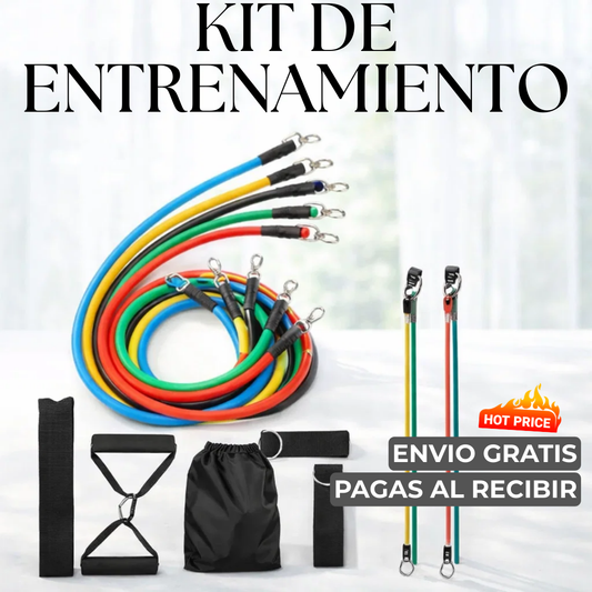 🏋️ KIT DE ENTRENAMIENTO 11 PIEZAS – GIMNASIO COMPLETO EN CASA (50KG) + ENVÍO GRATIS 🚚