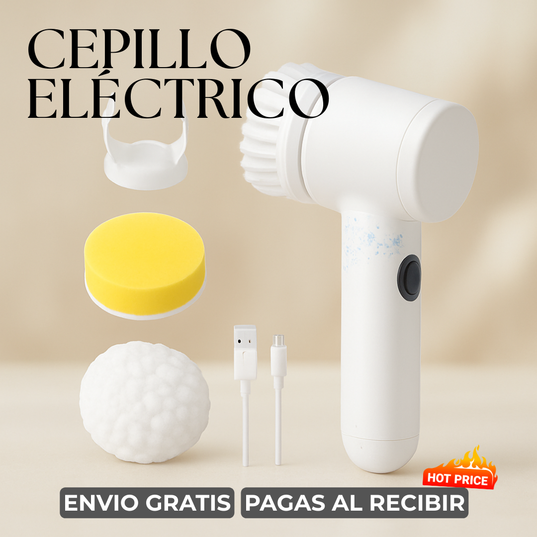 CEPILLO ELÉCTRICO LIMPIEZA 5 en 1 RECARGABLE  🫧