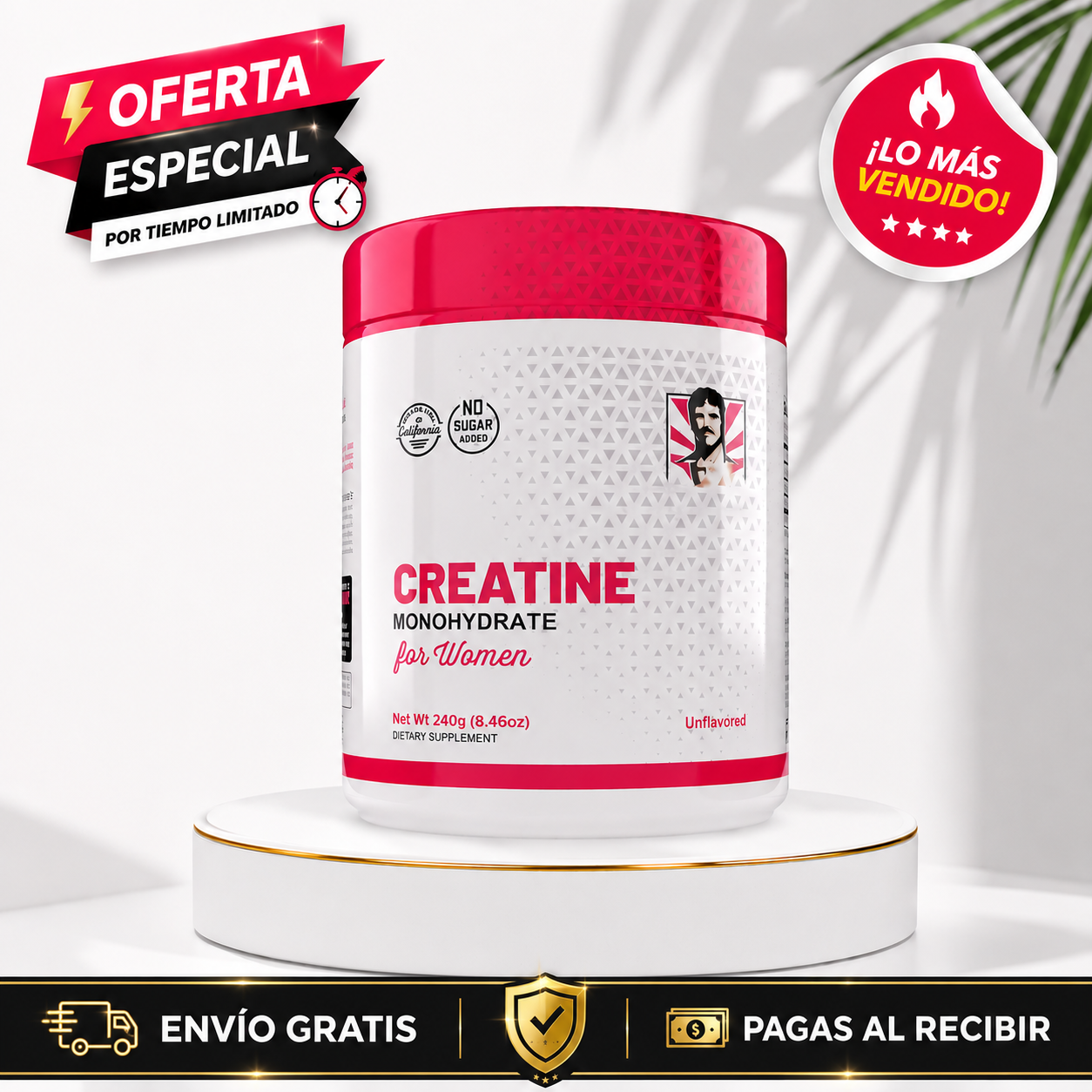 Creatina Monohidratada™ Woman Power – Rendimiento Total – Aumenta tu fuerza y definición sin perder feminidad + ENVIO GRATIS